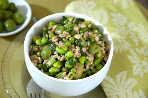 Recipe: Castelvetrano Spring Farro Salad