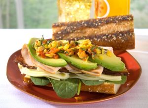 Napa Style Hero Sandwich with Jeff's Naturals Sunshine Mix Mild Banana Pepper Rings