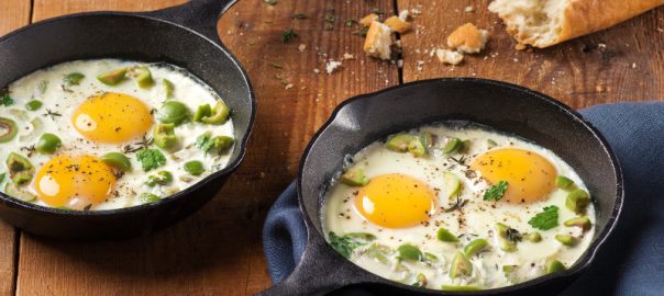 Baked Eggs with Olives