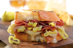 Jeff's Naturals: Prosciutti, Provolone & Peperoncini Grilled Sandwich