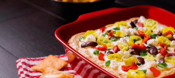 Greek 7-Layer Dip with Peperoncini