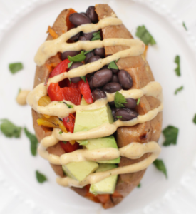 Black Bean & Chipotle Stuffed Potato