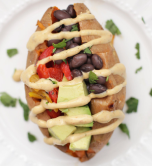 Black Bean & Chipotle Stuffed Potato